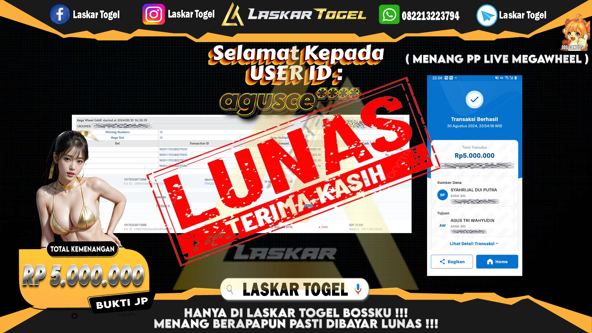 LASKARTOGEL-JACKPOT-LIVE-CASINO-PP-LIVE-MEGAWHEEL-Rp.5.000.000