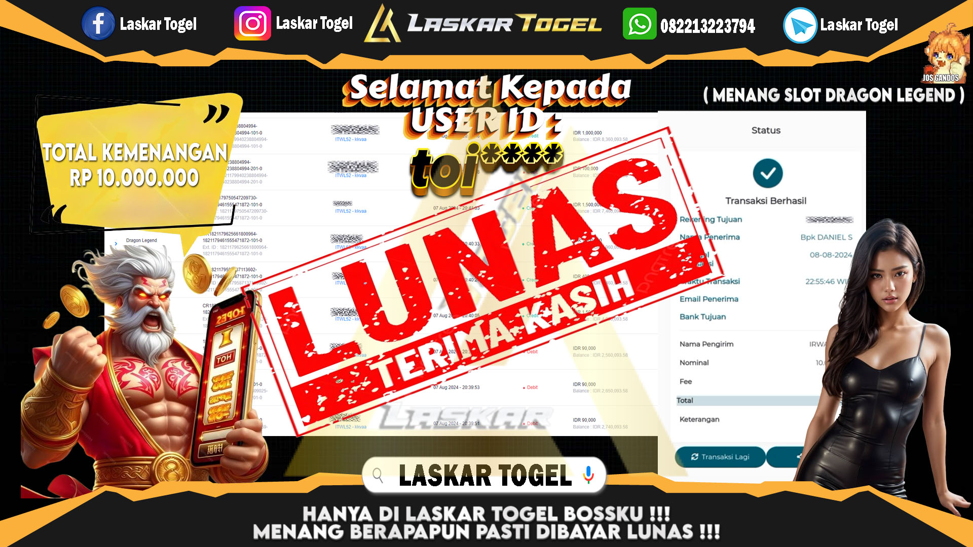 LASKARTOGEL-JACKPOT-SLOT-DRAGON-LEGEND-Rp.10.000.000