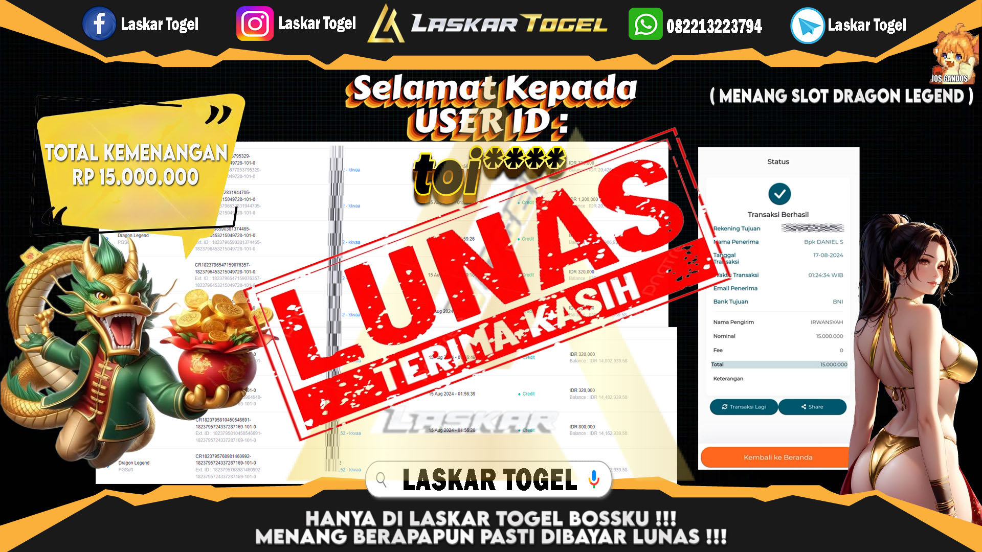 LASKARTOGEL-JACKPOT-SLOT-DRAGON-LEGEND-Rp.15.000.000