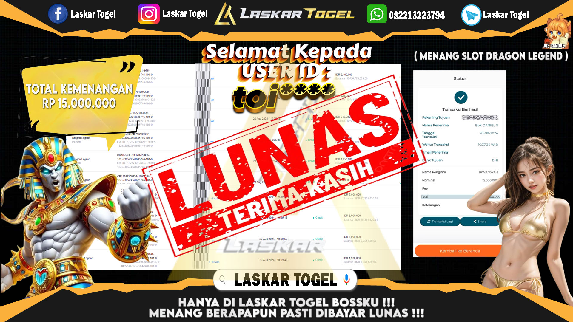 LASKARTOGEL-JACKPOT-SLOT-DRAGON-LEGEND-Rp.15.000.000