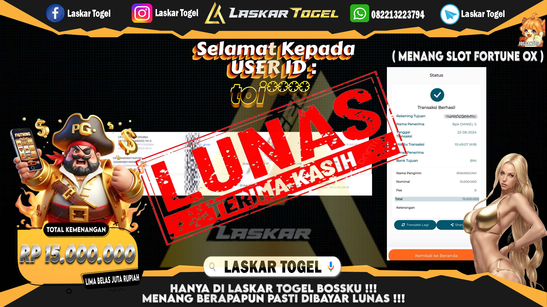 LASKARTOGEL-JACKPOT-SLOT-FORTUNE-OX-Rp.15.000.000