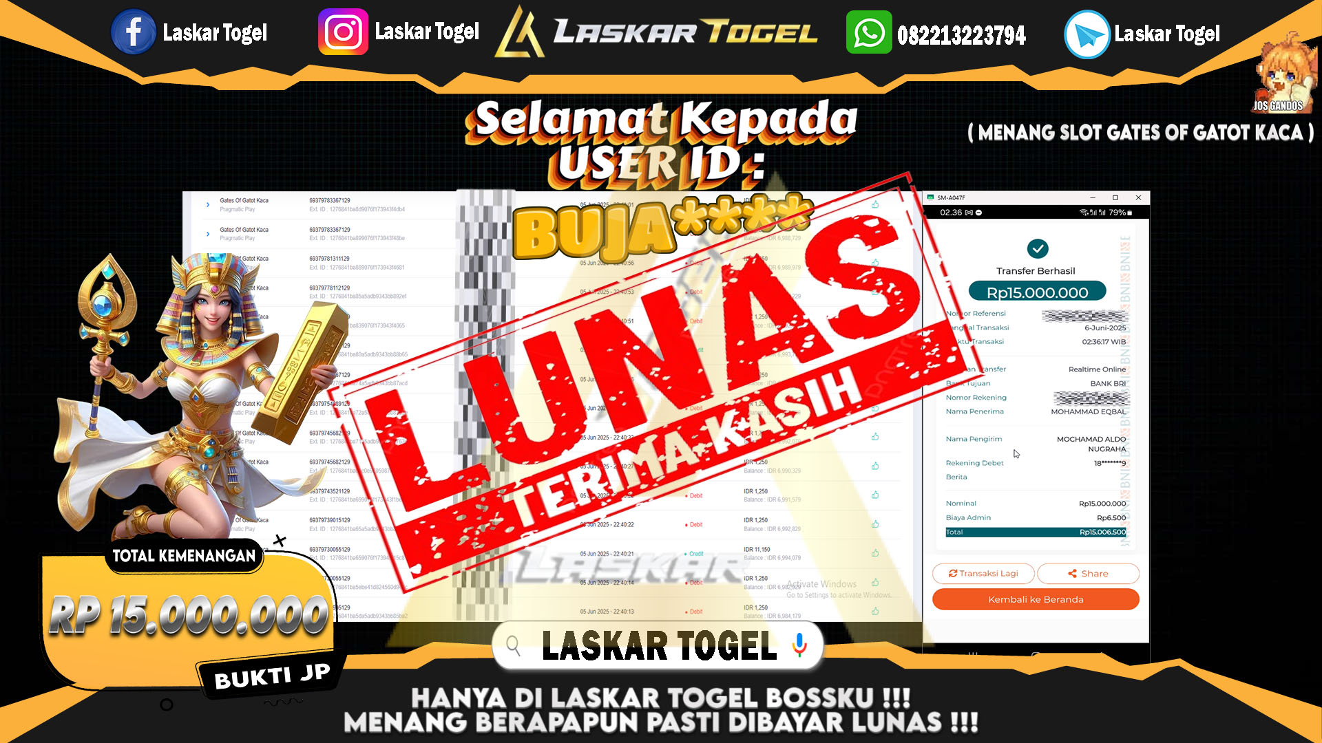 LASKARTOGEL-JACKPOT-SLOT-GATES-OF-GATOT-KACA-Rp.15.000.000