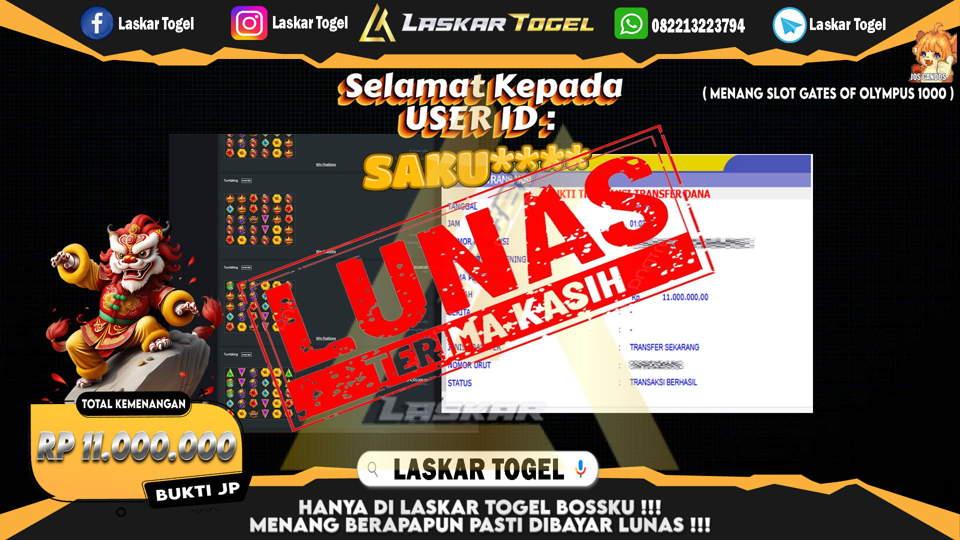 LASKARTOGEL-JACKPOT-SLOT-GATES-OF-OLYMPUS-1000-Rp.11.000.000