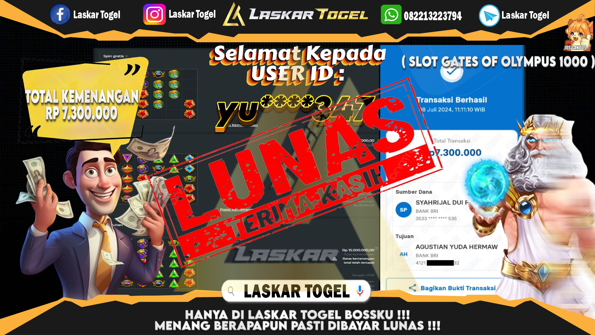 LASKARTOGEL-JACKPOT-SLOT-GATES-OF-OLYMPUS-1000-Rp.7.300.000