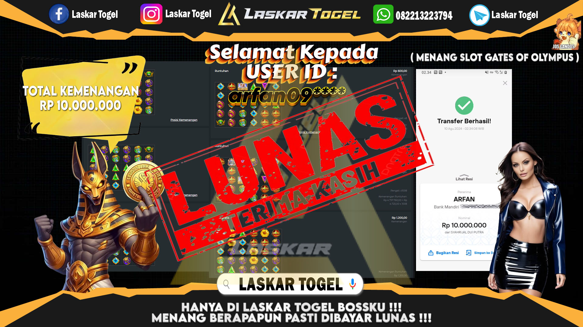 LASKARTOGEL-JACKPOT-SLOT-GATES-OF-OLYMPUS-Rp.10.000.000