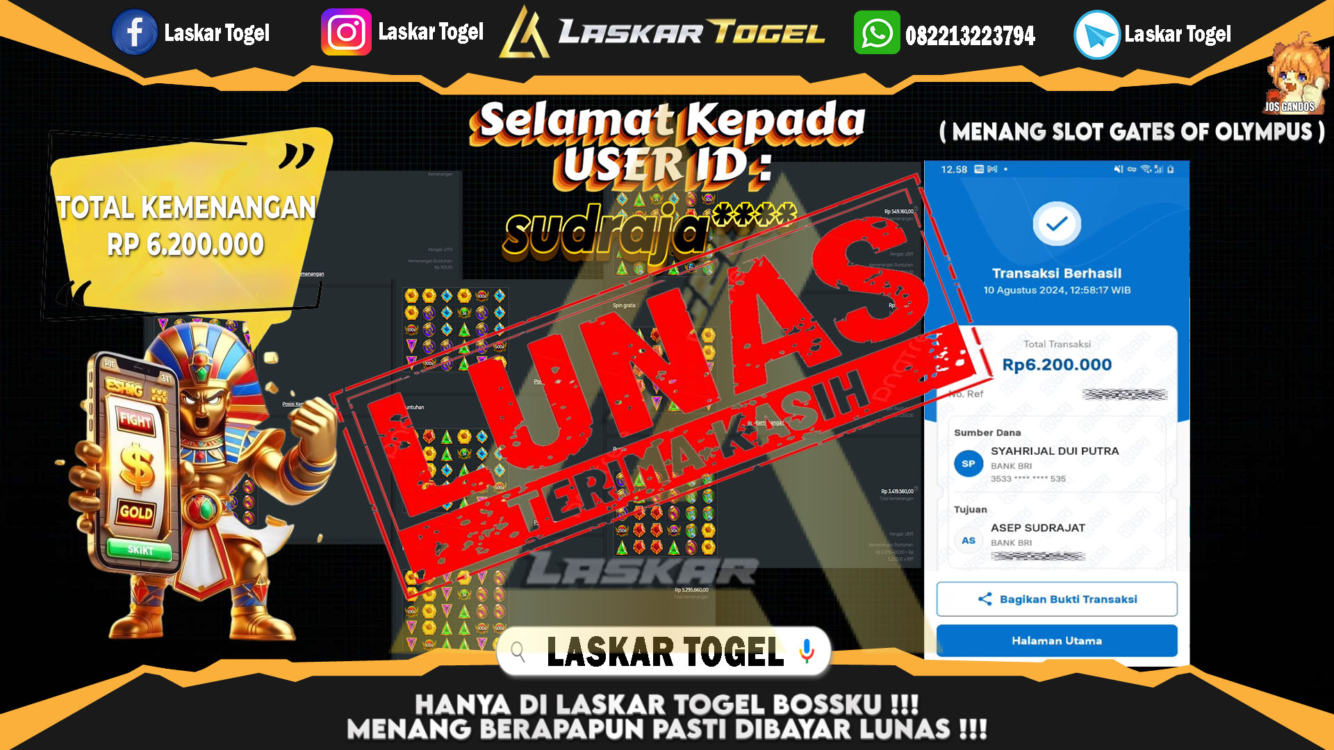 LASKARTOGEL-JACKPOT-SLOT-GATES-OF-OLYMPUS-Rp.6.200.000
