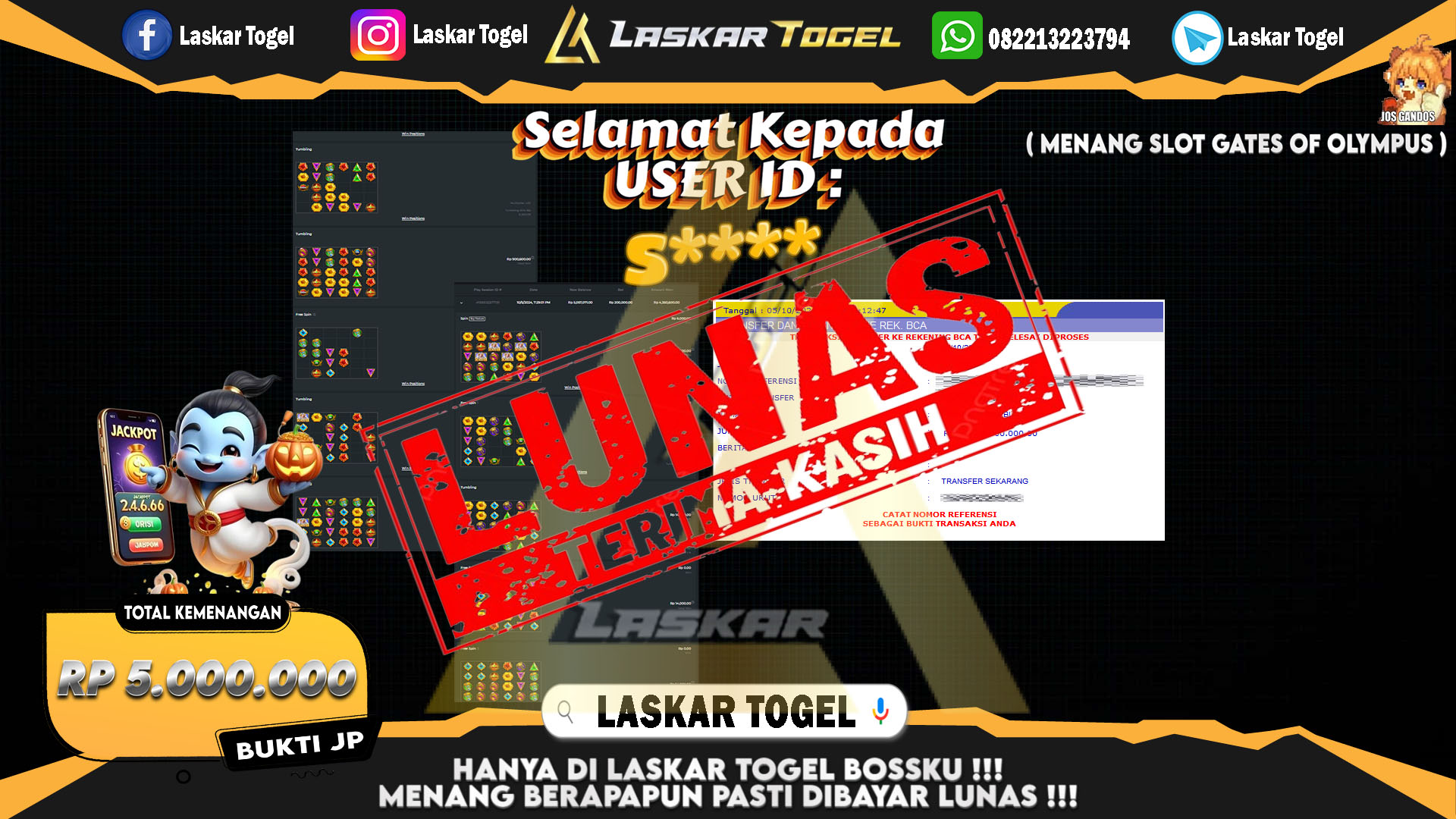 LASKARTOGEL-JACKPOT-SLOT-GATES-OF-OLYMPUS-Rp.5.000.000