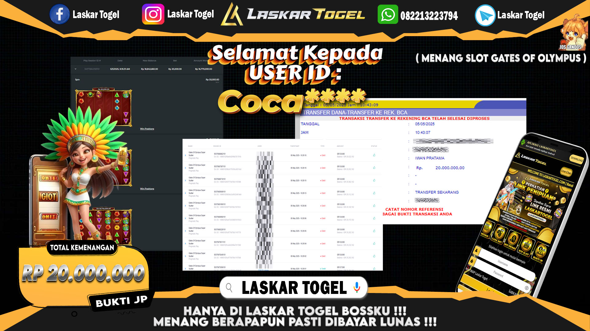 LASKARTOGEL-JACKPOT-SLOT-GATES-OF-OLYMPUS-Rp.20.000.000