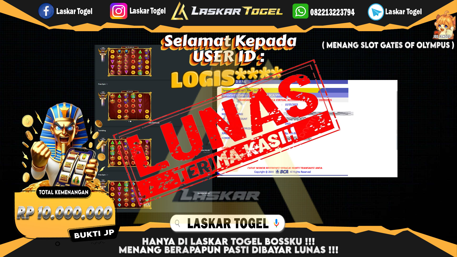 LASKARTOGEL-JACKPOT-SLOT-GATES-OF-OLYMPUS-Rp.10.000.000