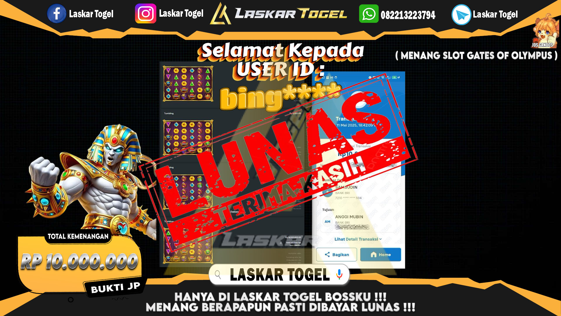 LASKARTOGEL-JACKPOT-SLOT-GATES-OF-OLYMPUS-Rp.10.000.000