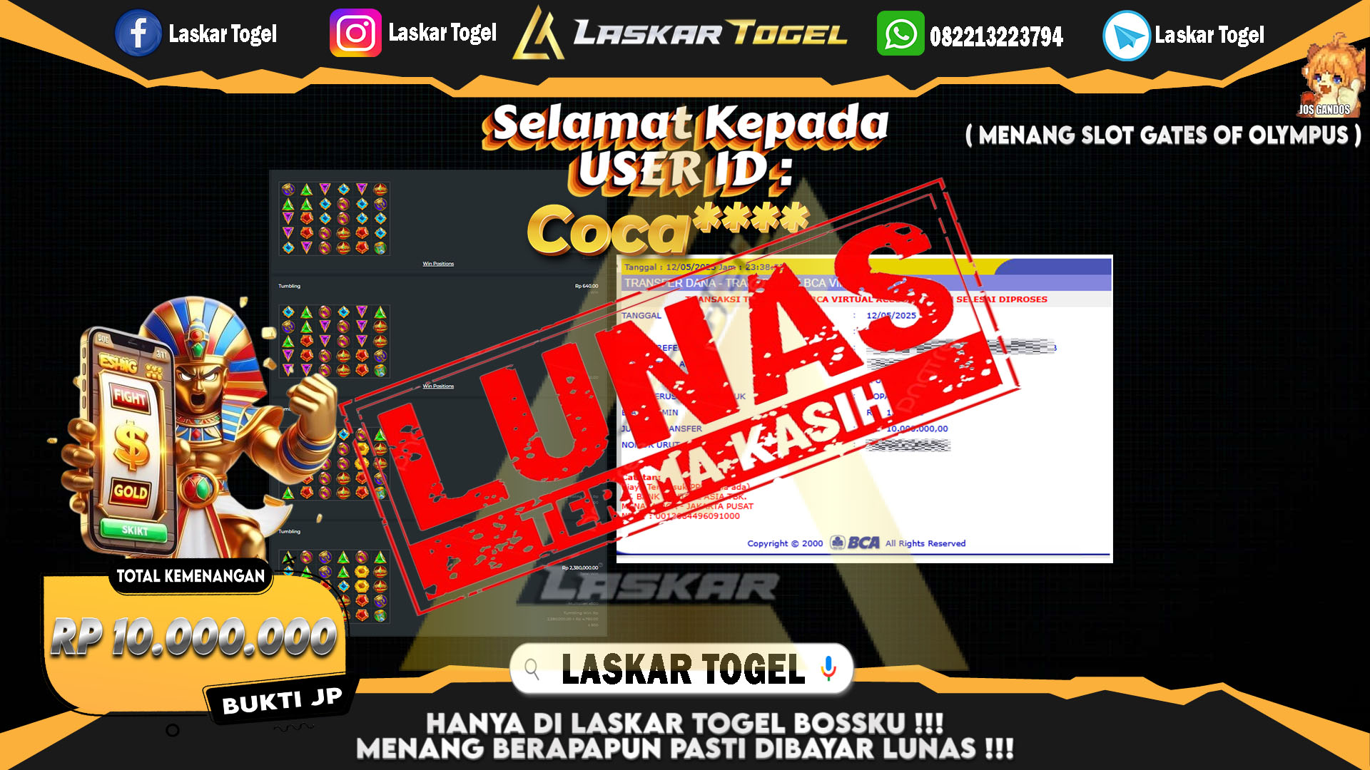 LASKARTOGEL-JACKPOT-SLOT-GATES-OF-OLYMPUS-Rp.10.000.000