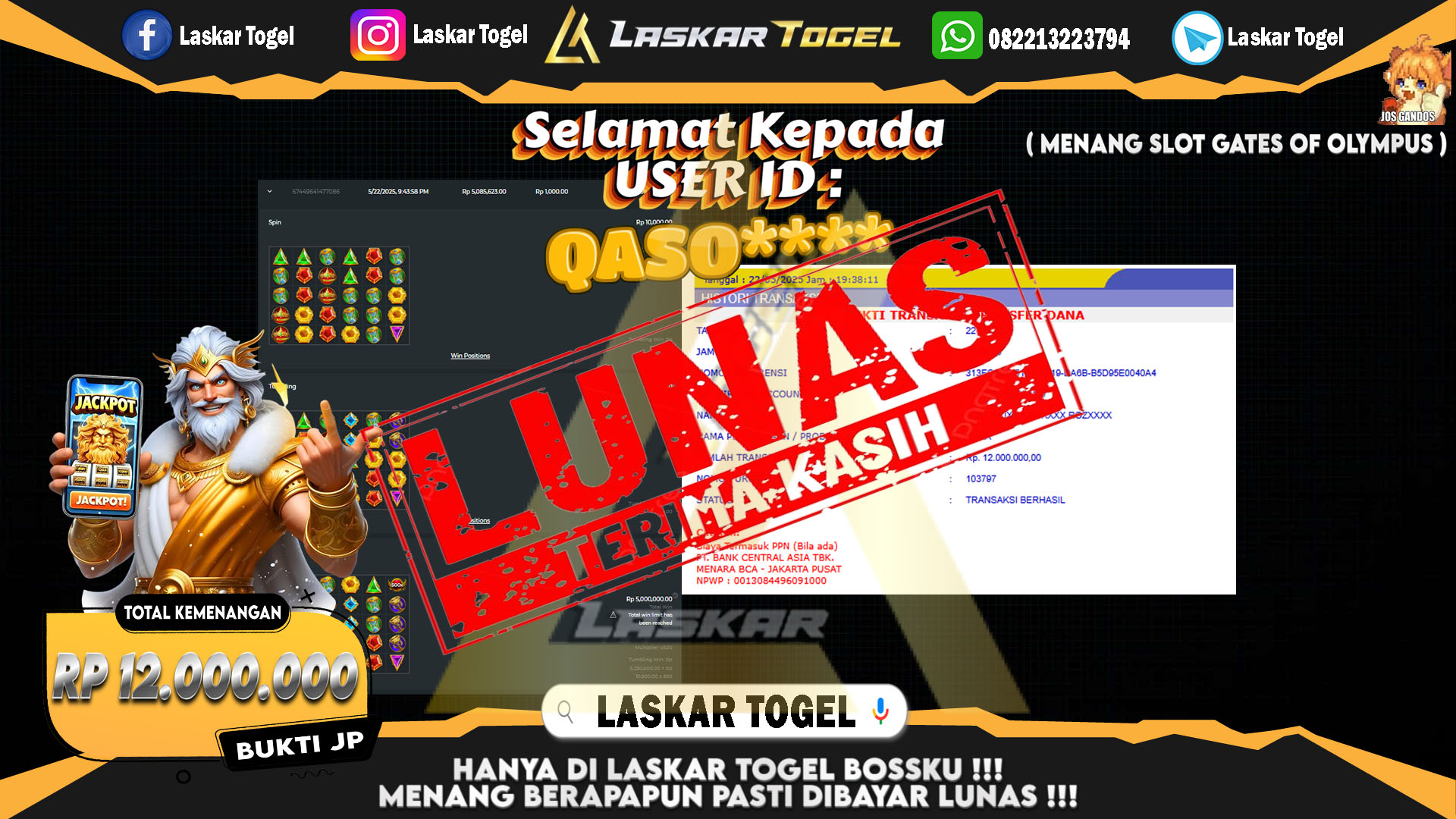 LASKARTOGEL-JACKPOT-SLOT-GATES-OF-OLYMPUS-Rp.12.000.000