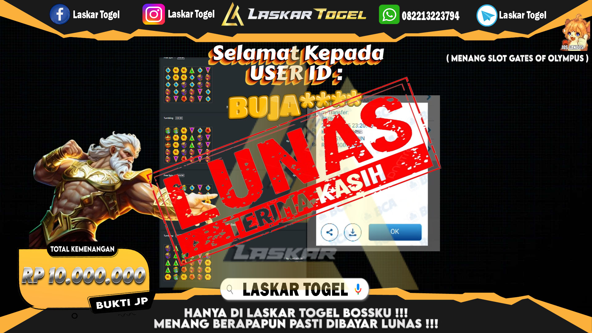 LASKARTOGEL-JACKPOT-SLOT-GATES-OF-OLYMPUS-Rp.10.000.000