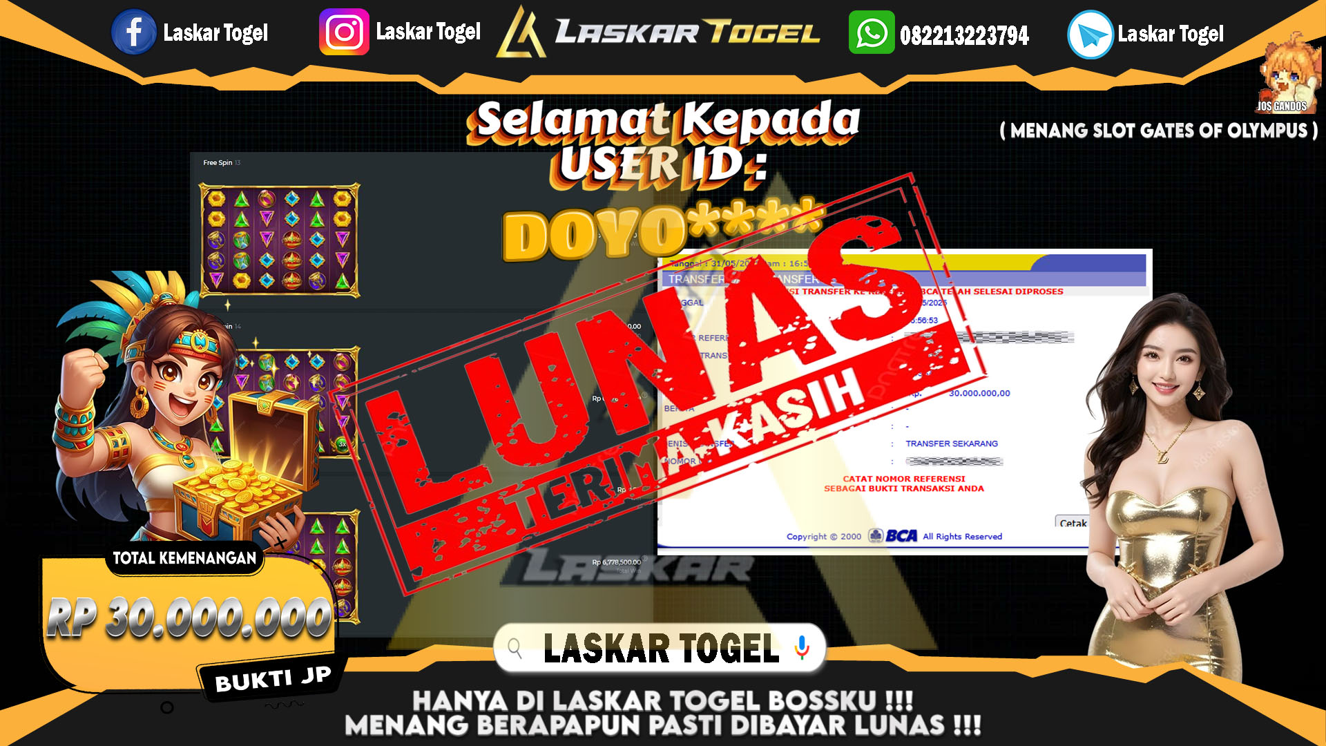 LASKARTOGEL-JACKPOT-SLOT-GATES-OF-OLYMPUS-Rp.30.000.000