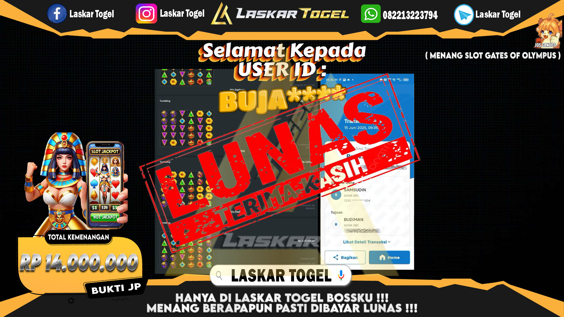 LASKARTOGEL-JACKPOT-SLOT-GATES-OF-OLYMPUS-Rp.14.000.000