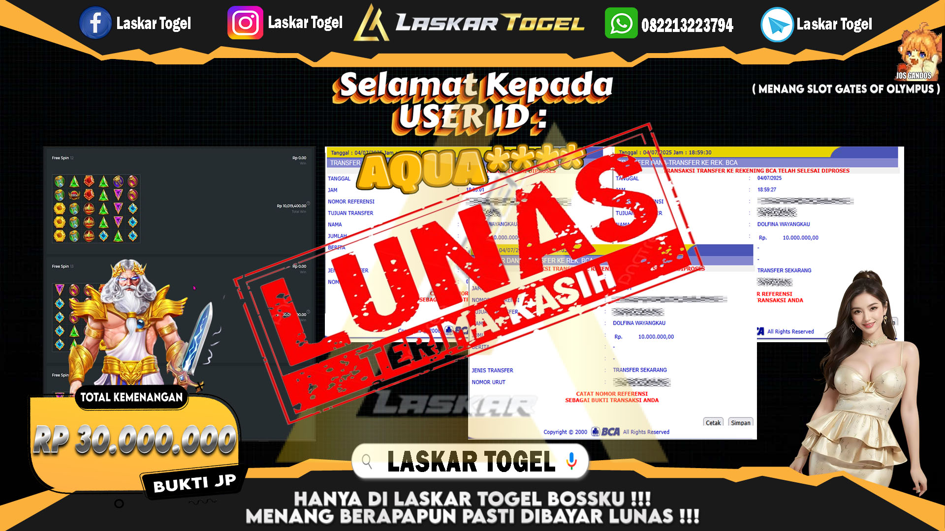 LASKARTOGEL-JACKPOT-SLOT-GATES-OF-OLYMPUS-Rp.30.000.000