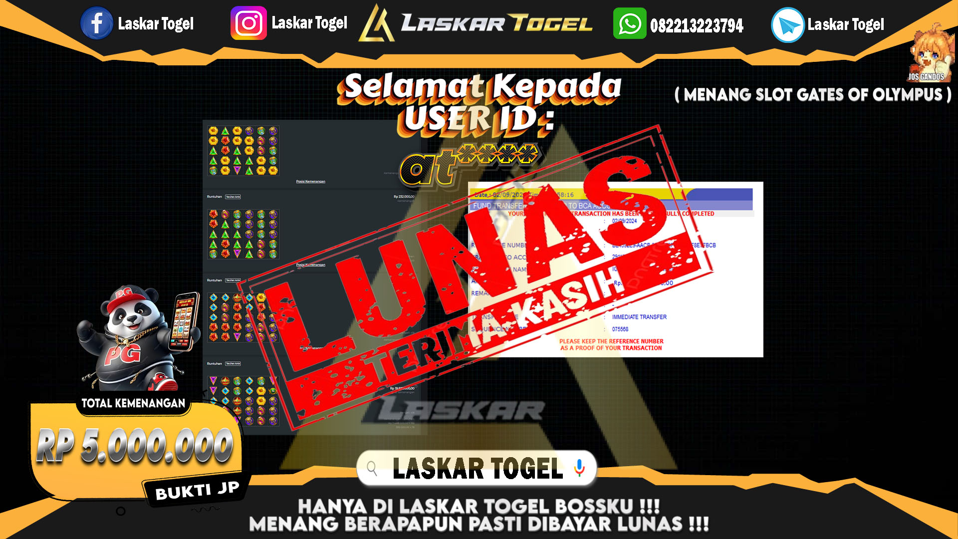 LASKARTOGEL-JACKPOT-SLOT-GATES-OF-OLYMPUS-Rp.5.000.000