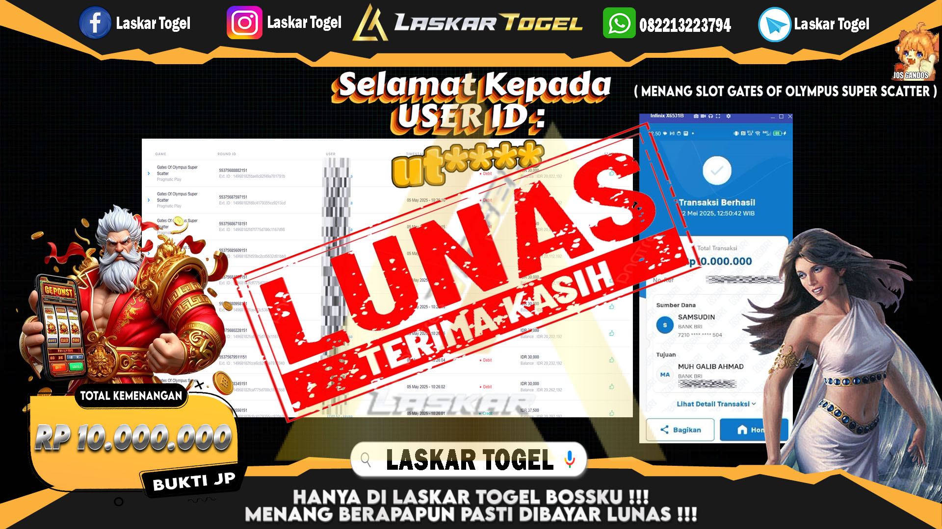 LASKARTOGEL-JACKPOT-SLOT-SWEET-BONANZA-Rp.16.800.000