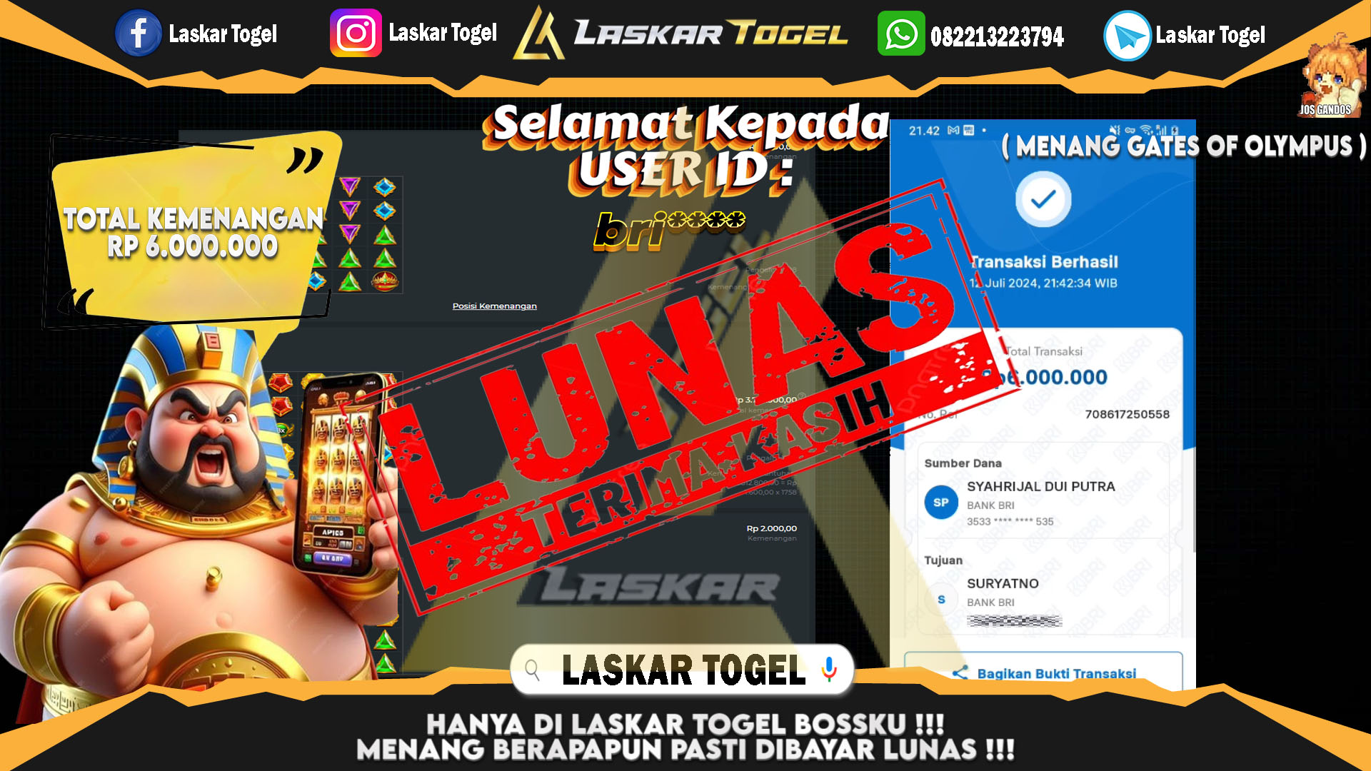 LASKARTOGEL-JACKPOT-SLOT-GATES-OF-OLYMPUS-Rp.6.000.000