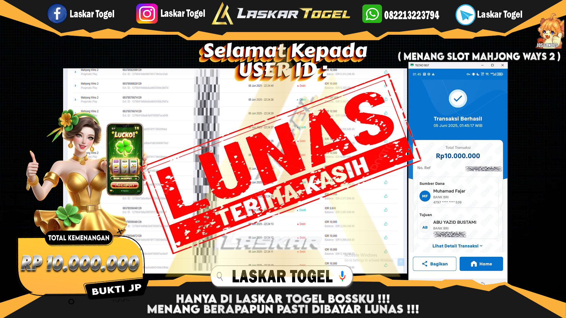 LASKARTOGEL-JACKPOT-SLOT-MAHJONG-WAYS-2-Rp.20.000.000