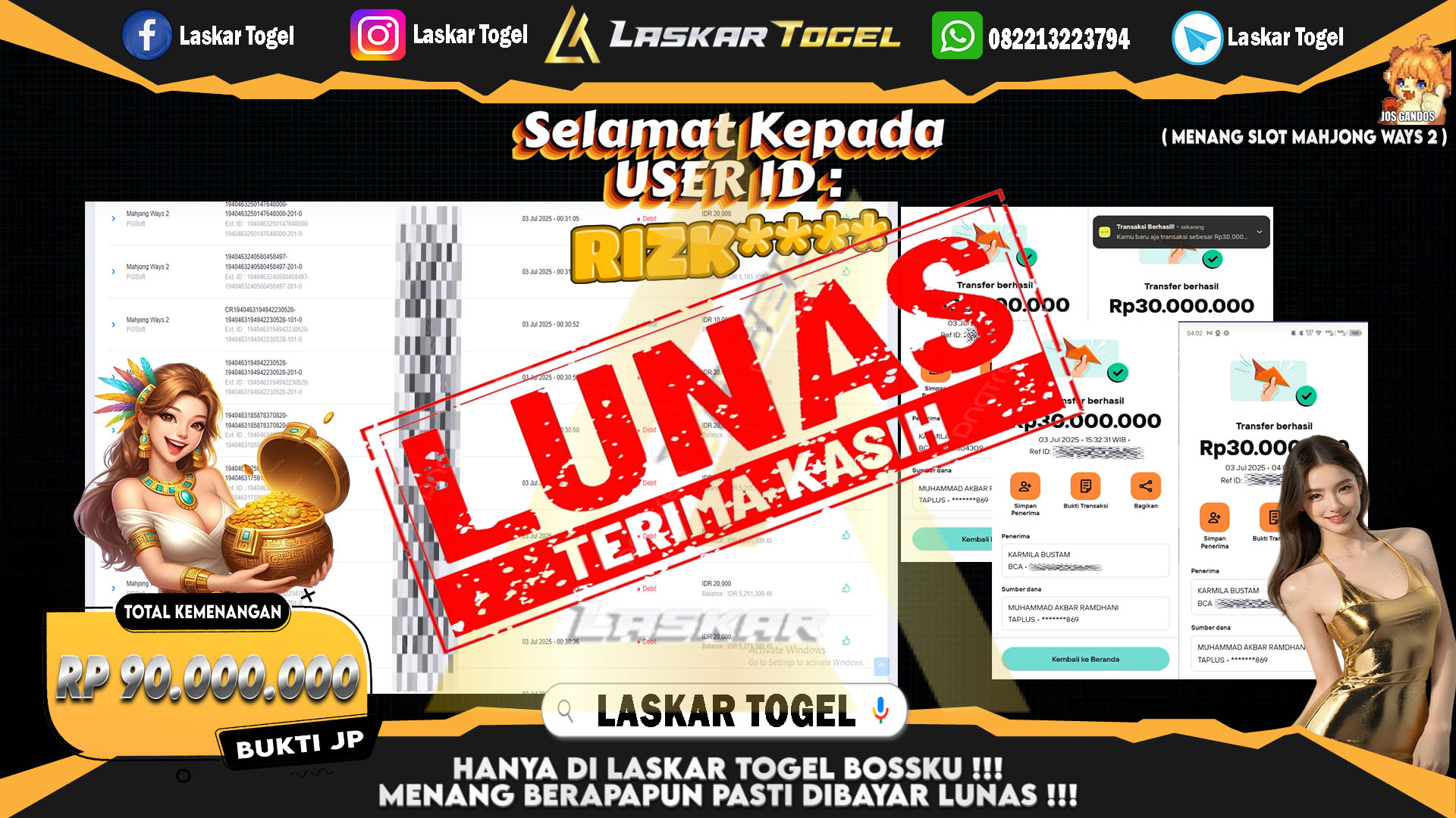 LASKARTOGEL-JACKPOT-SLOT-MAHJONG-WAYS-2-Rp.90.000.000