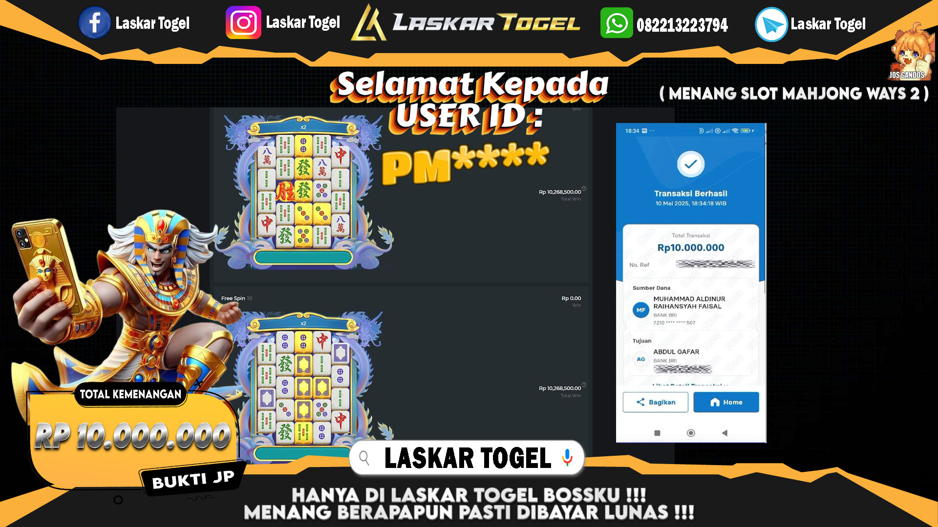 LASKARTOGEL-JACKPOT-SLOT-MAHJONG-WAYS-2-Rp.10.000.000