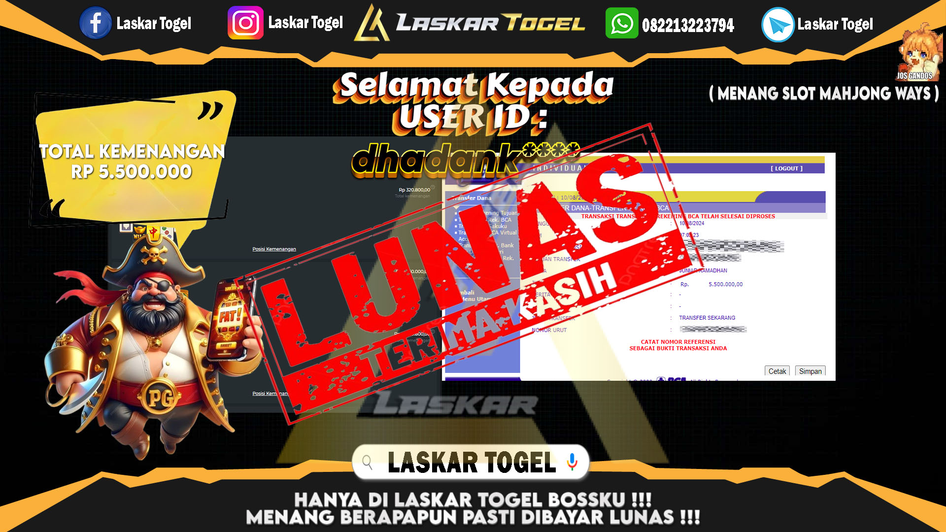 LASKARTOGEL-JACKPOT-SLOT-MAHJONG-WAYS-Rp.5.500.000