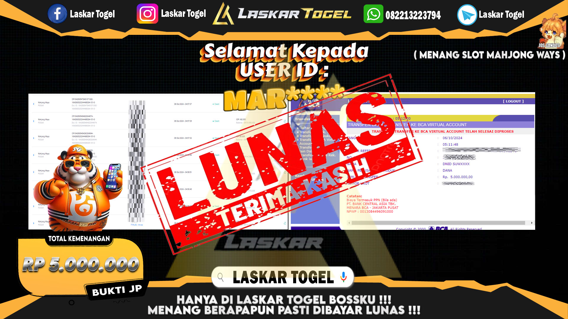 LASKARTOGEL-JACKPOT-SLOT-MAHJONG-WAYS-Rp.5.000.000