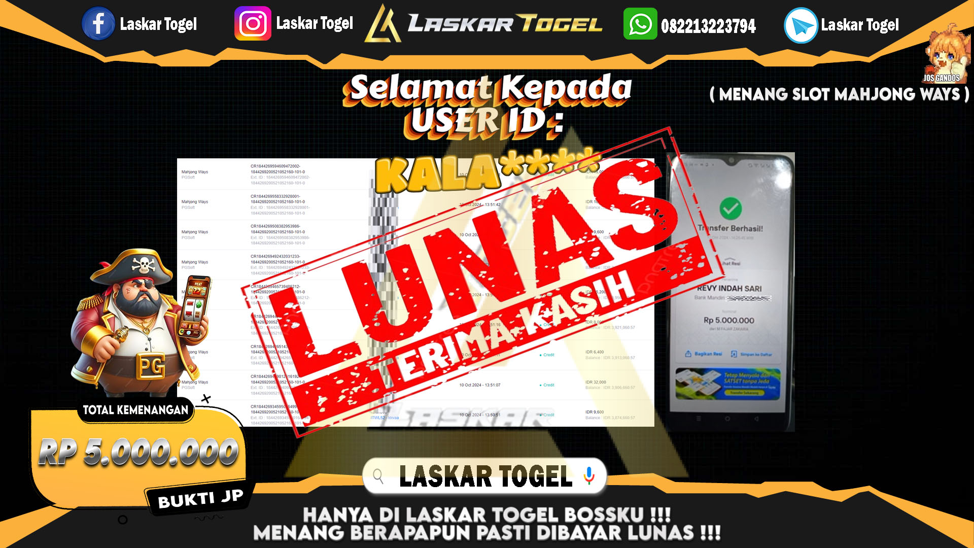LASKARTOGEL-JACKPOT-SLOT-MAHJONG-WAYS-Rp.5.000.000