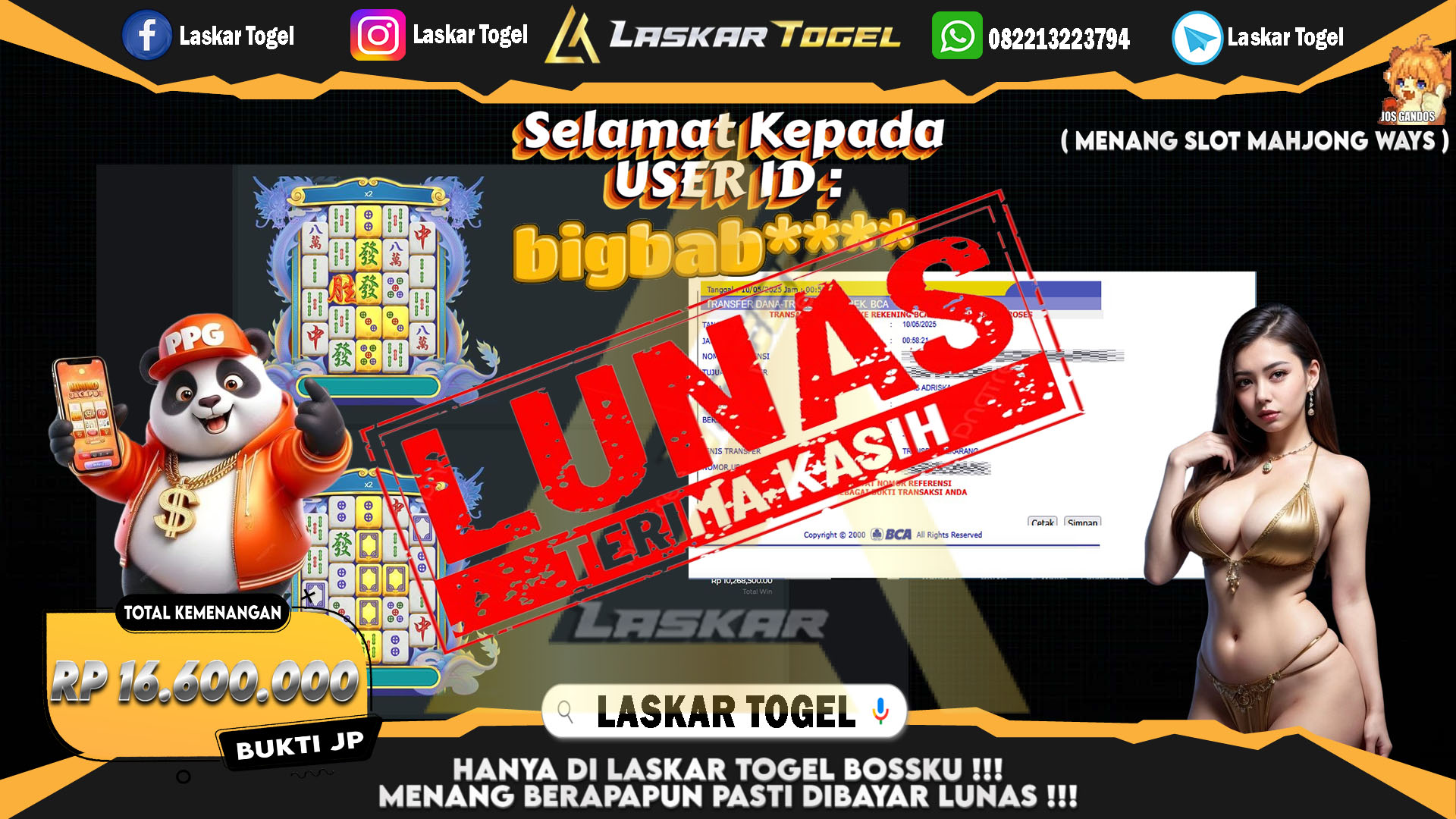 LASKARTOGEL-JACKPOT-SLOT-MAHJONG-WAYS-Rp.16.600.000