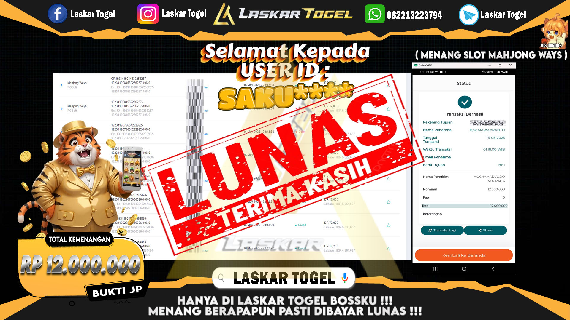 LASKARTOGEL-JACKPOT-SLOT-MAHJONG-WAYS-Rp.12.000.000
