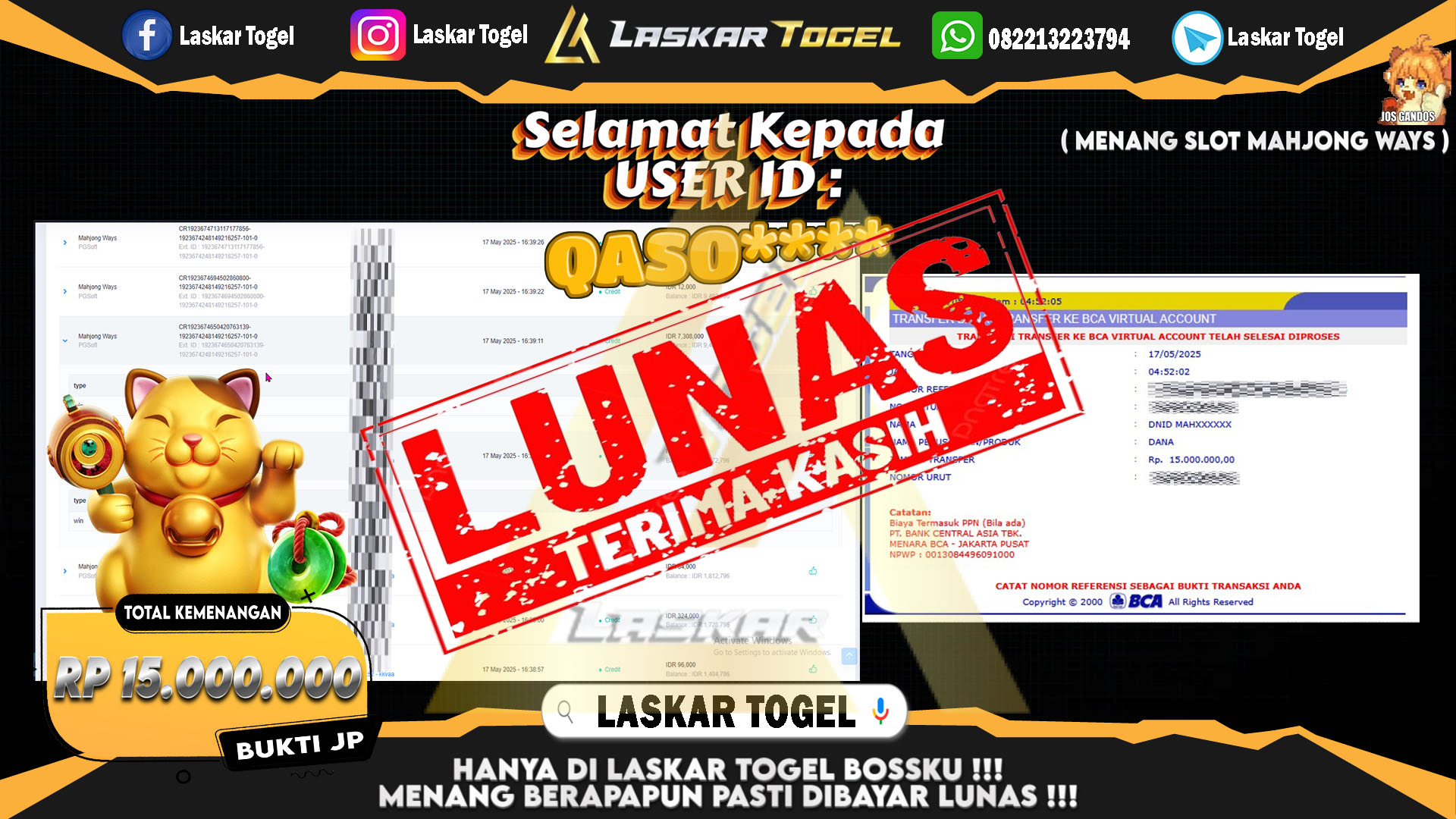 LASKARTOGEL-JACKPOT-SLOT-GATES-OF-OLYMPUS-Rp.15.000.000