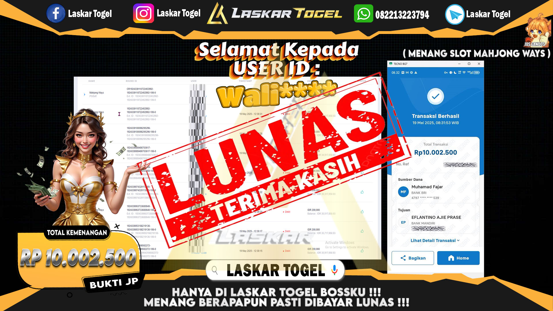 LASKARTOGEL-JACKPOT-SLOT-MAHJONG-WAYS-Rp.10.002.500