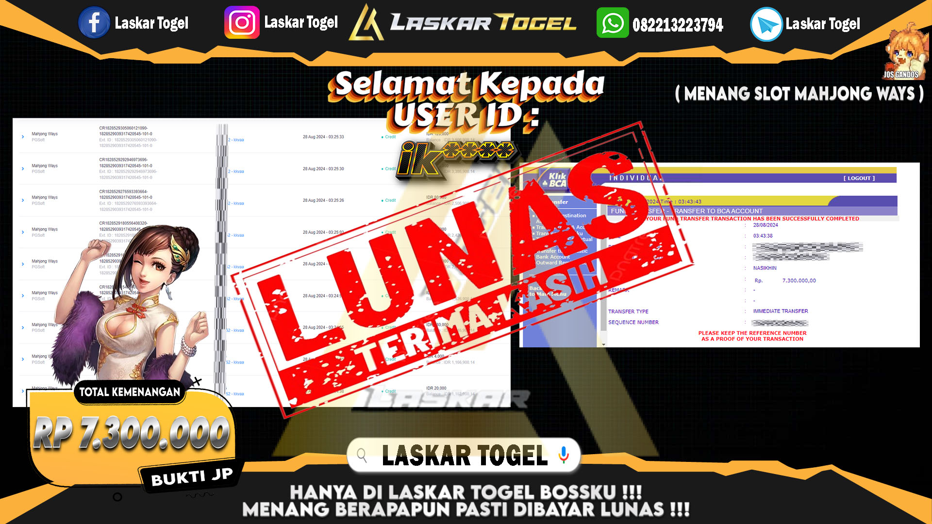 LASKARTOGEL-JACKPOT-SLOT-MAHJONG-WAYS-Rp.7.300.000