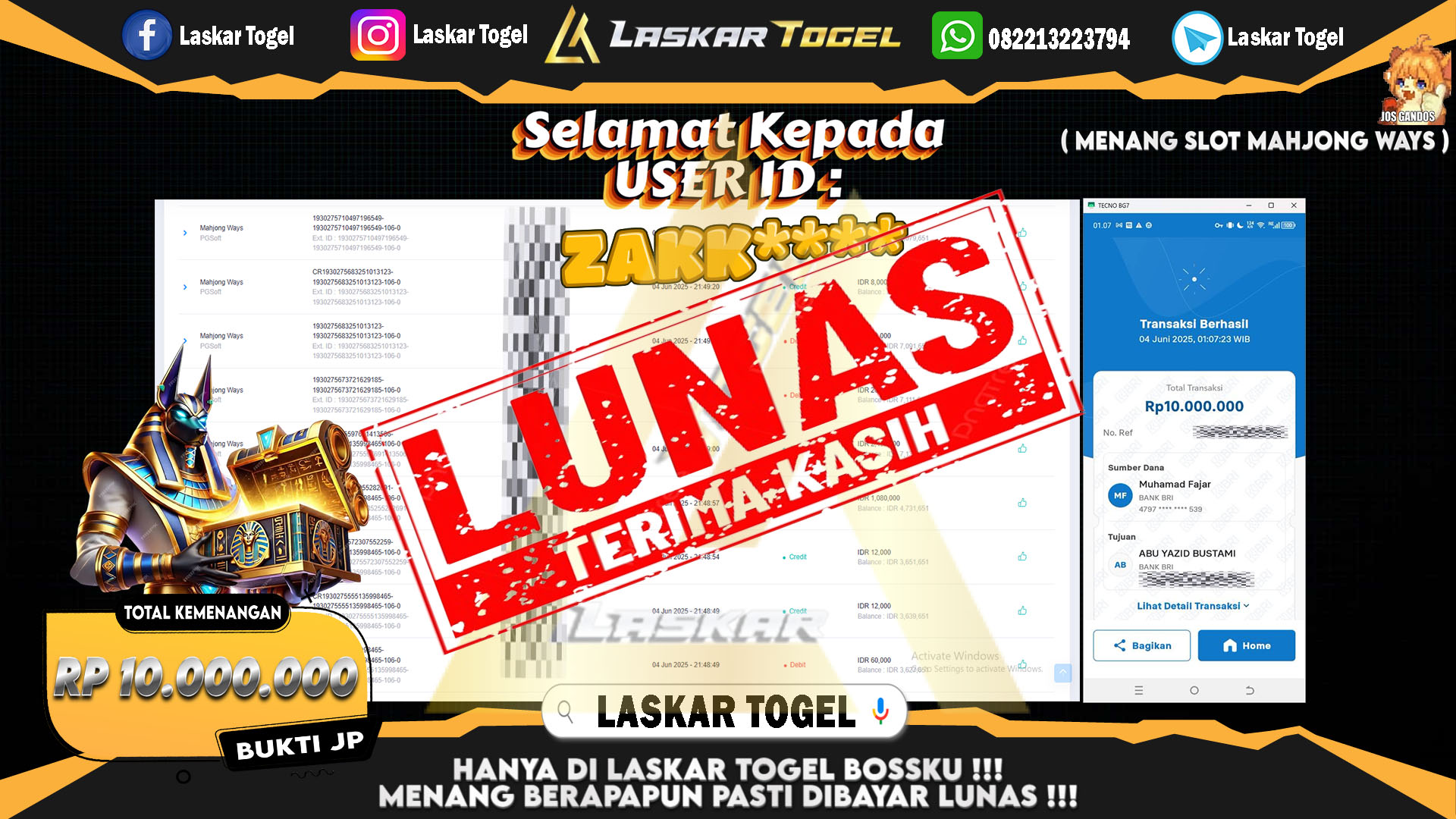 LASKARTOGEL-JACKPOT-SLOT-MAHJONG-WAYS-Rp.10.000.000