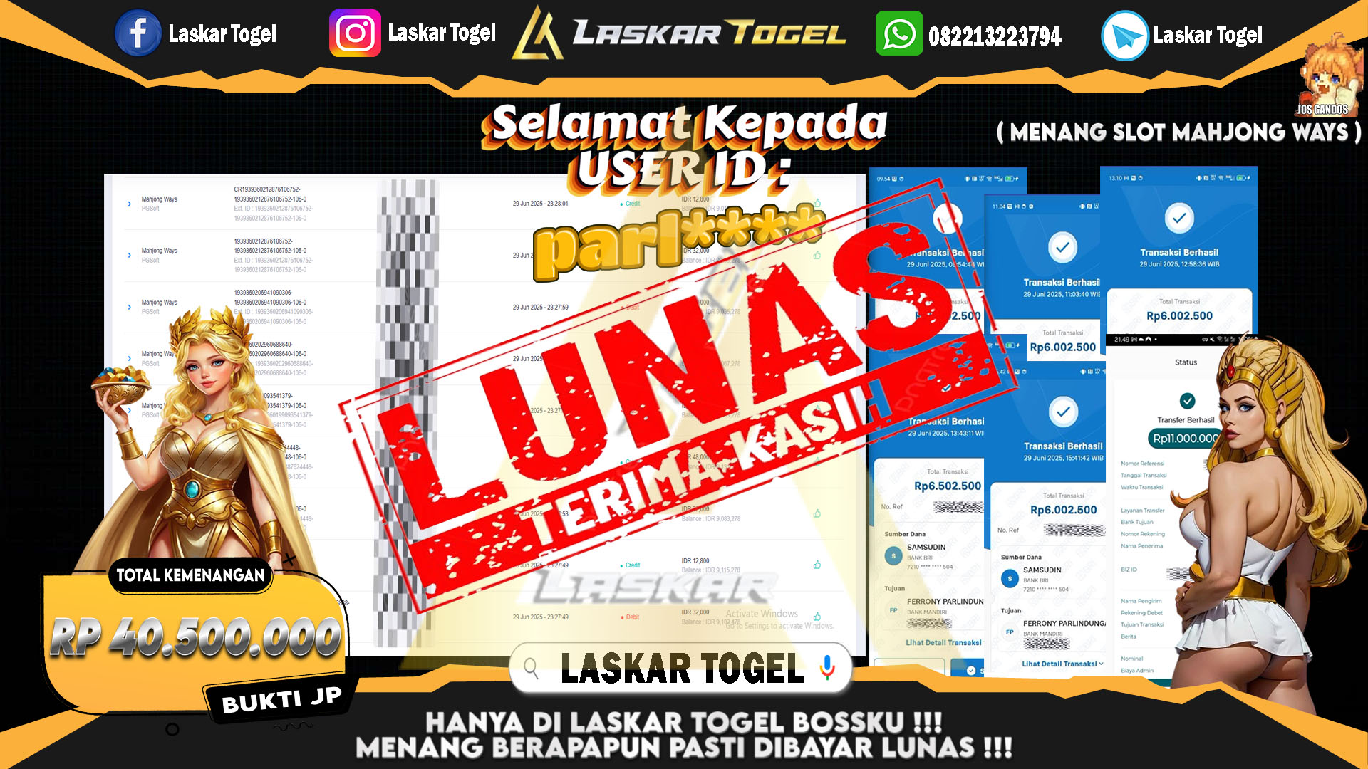LASKARTOGEL-JACKPOT-SLOT-MAHJONG-WAYS-Rp.40.500.000