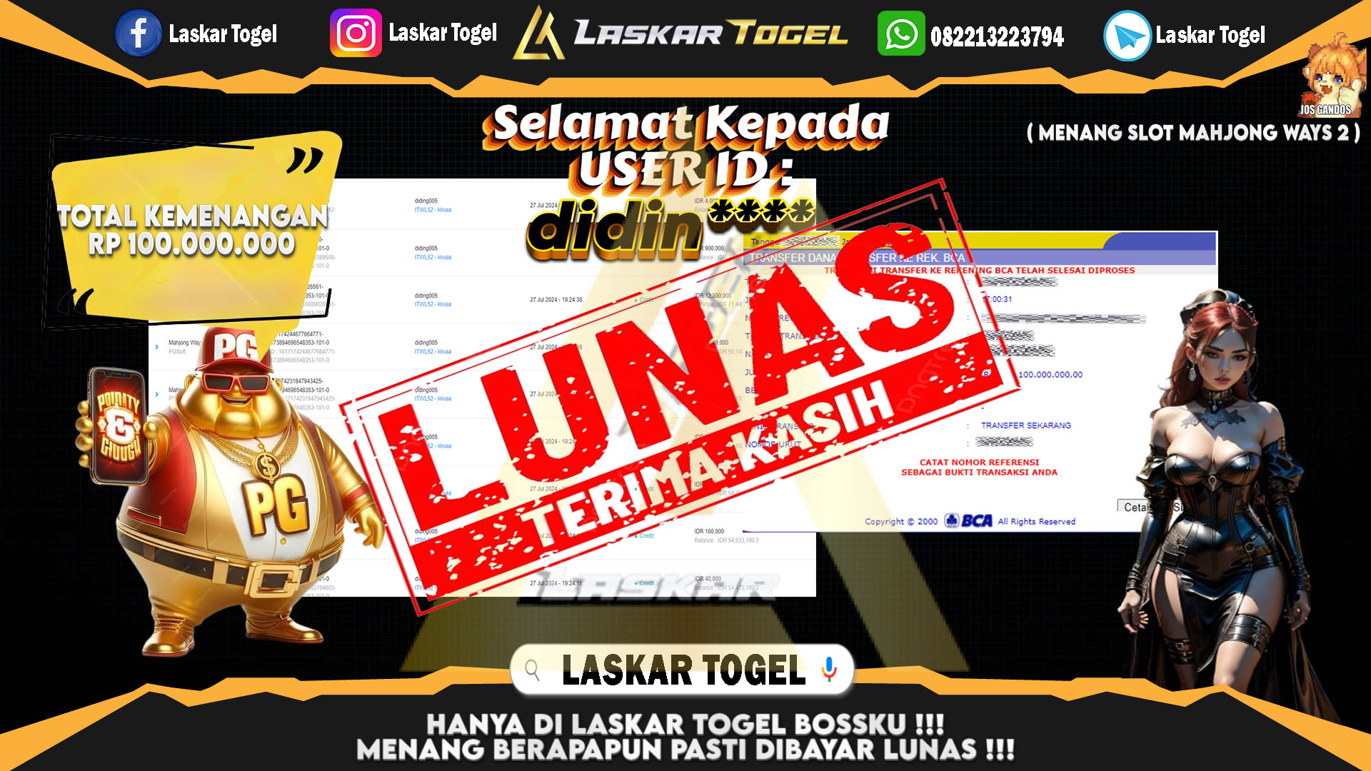 LASKARTOGEL-JACKPOT-SLOT-MAHJONG-WAYS2-Rp.100.000.000