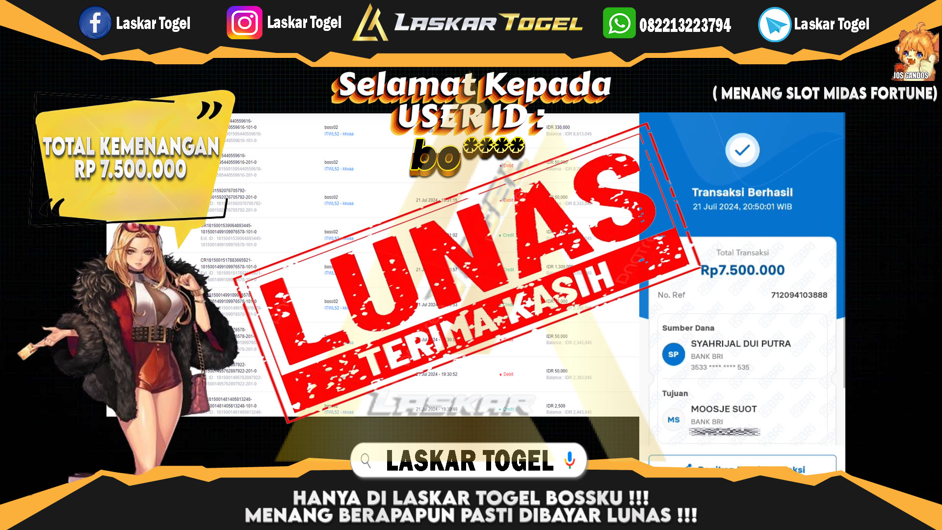 LASKARTOGEL-JACKPOT-SLOT-MIDAS-FORTUNE-Rp.7.500.000