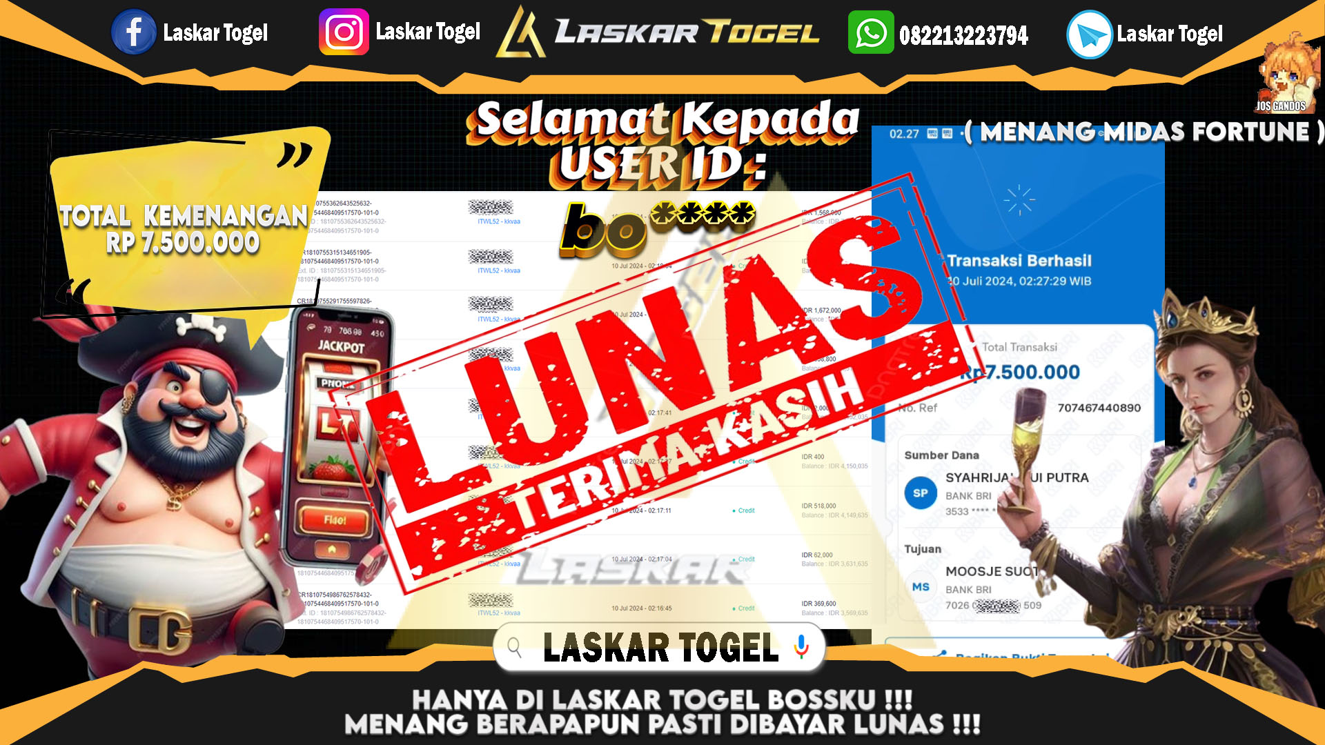 LASKARTOGEL-JACKPOT-SLOT-MIDAS-FORTUNE-Rp.7.500.000