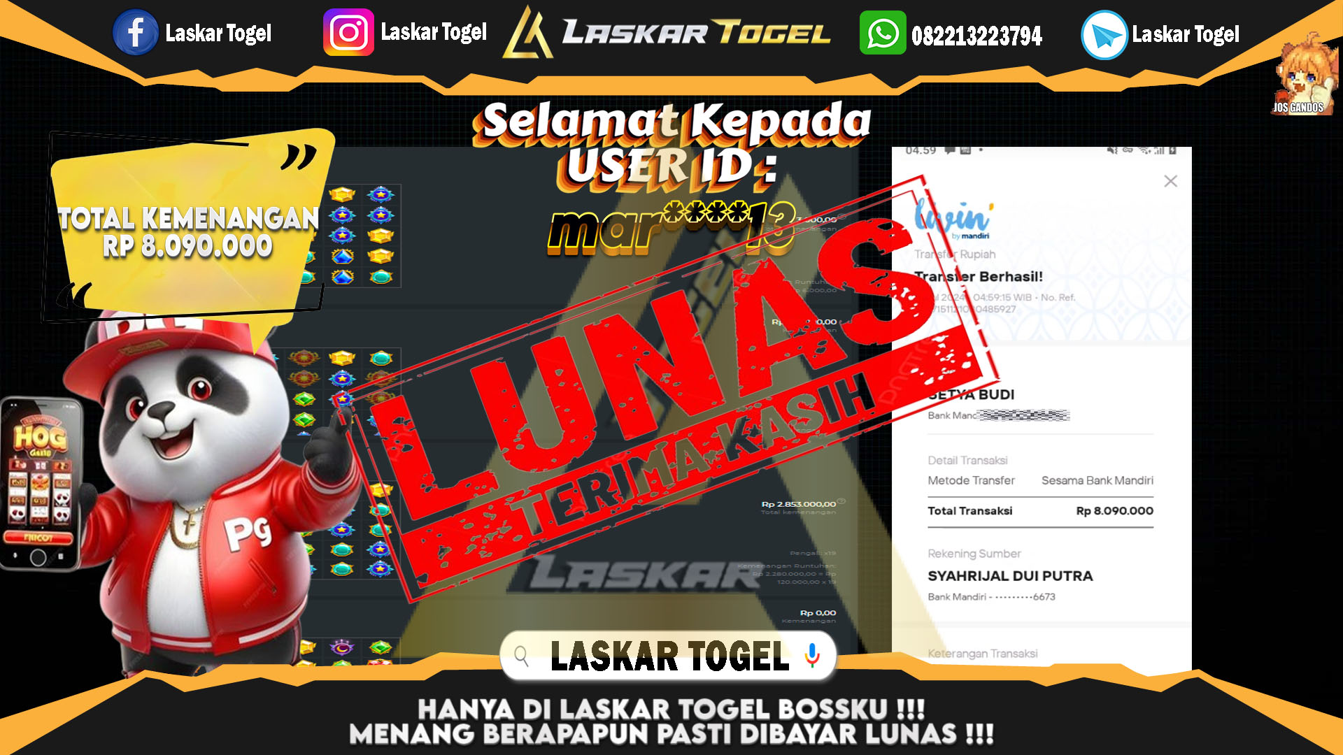 LASKARTOGEL-JACKPOT-SLOT-STARLIGHT-PRINCESS-Rp.7.000.000