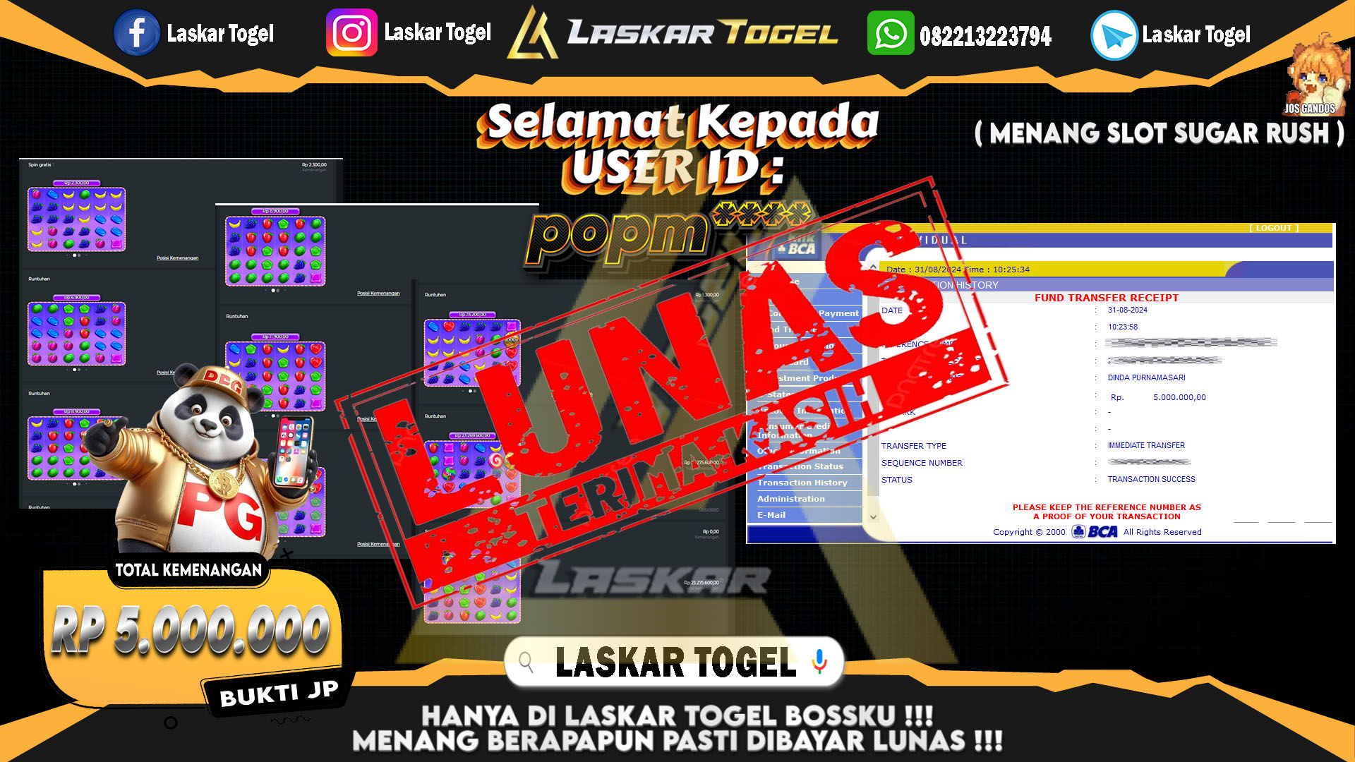 LASKARTOGEL-JACKPOT-SLOT-SUGAR-RUSH-Rp.5.000.000