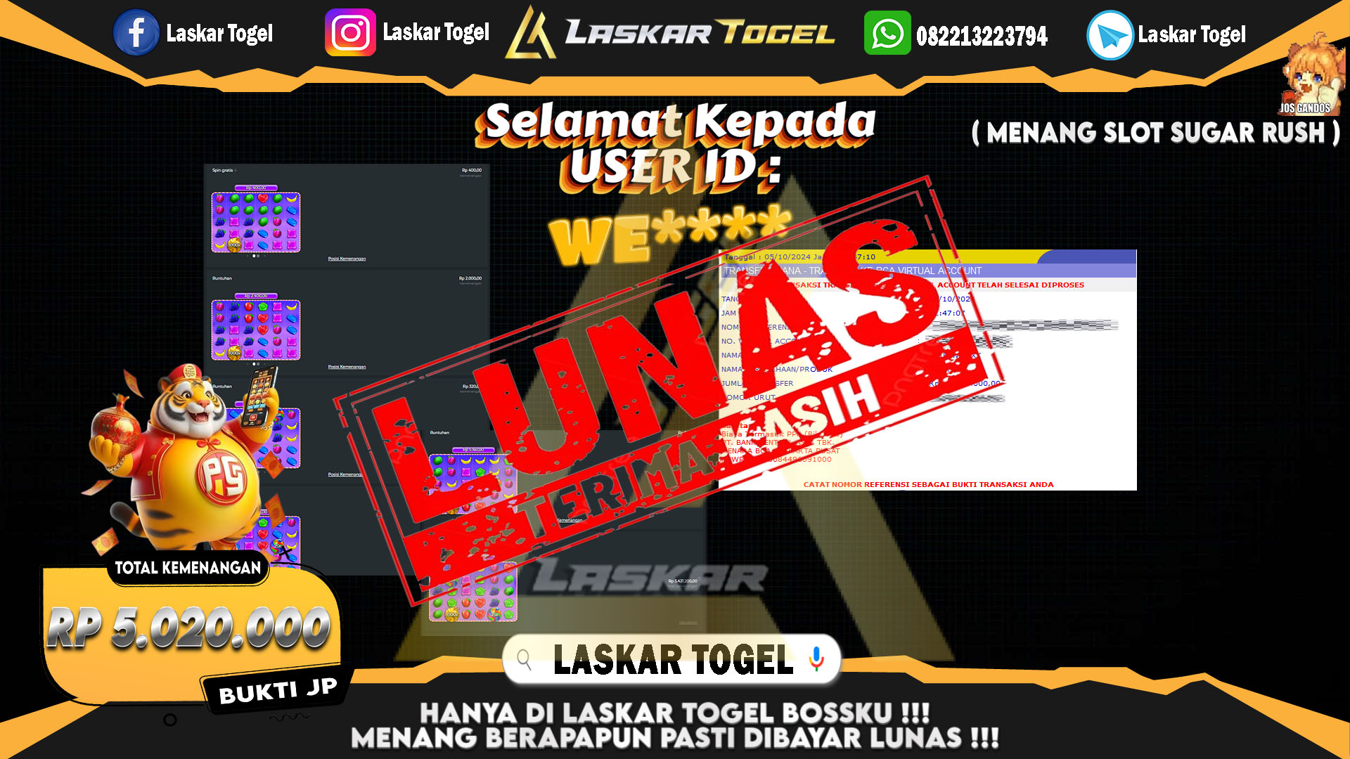LASKARTOGEL-JACKPOT-SLOT-SUGAR-RUSH-Rp.5.020.000