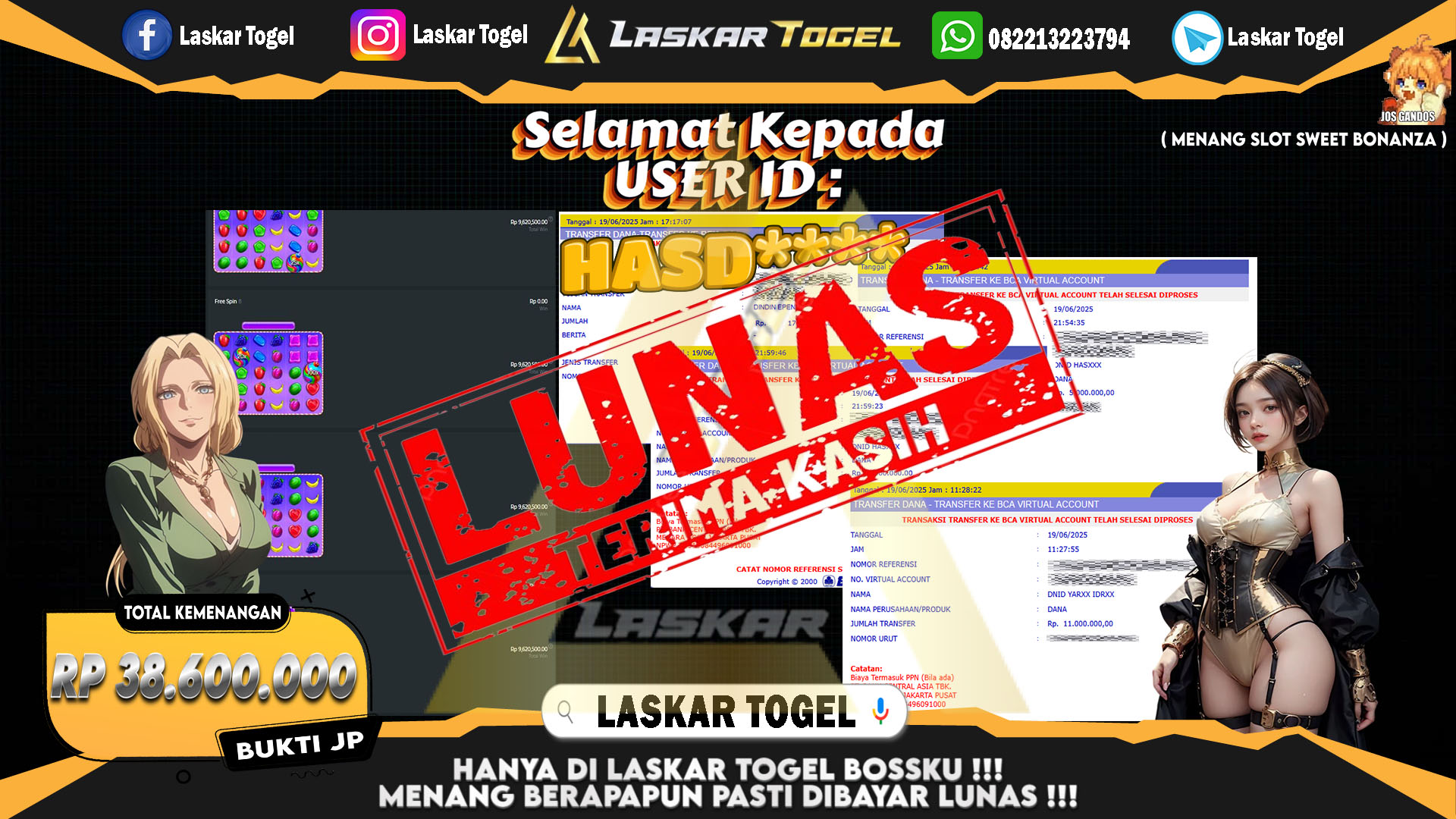 LASKARTOGEL-JACKPOT-SLOT-SWEET-BONANZA-Rp.38.600.000