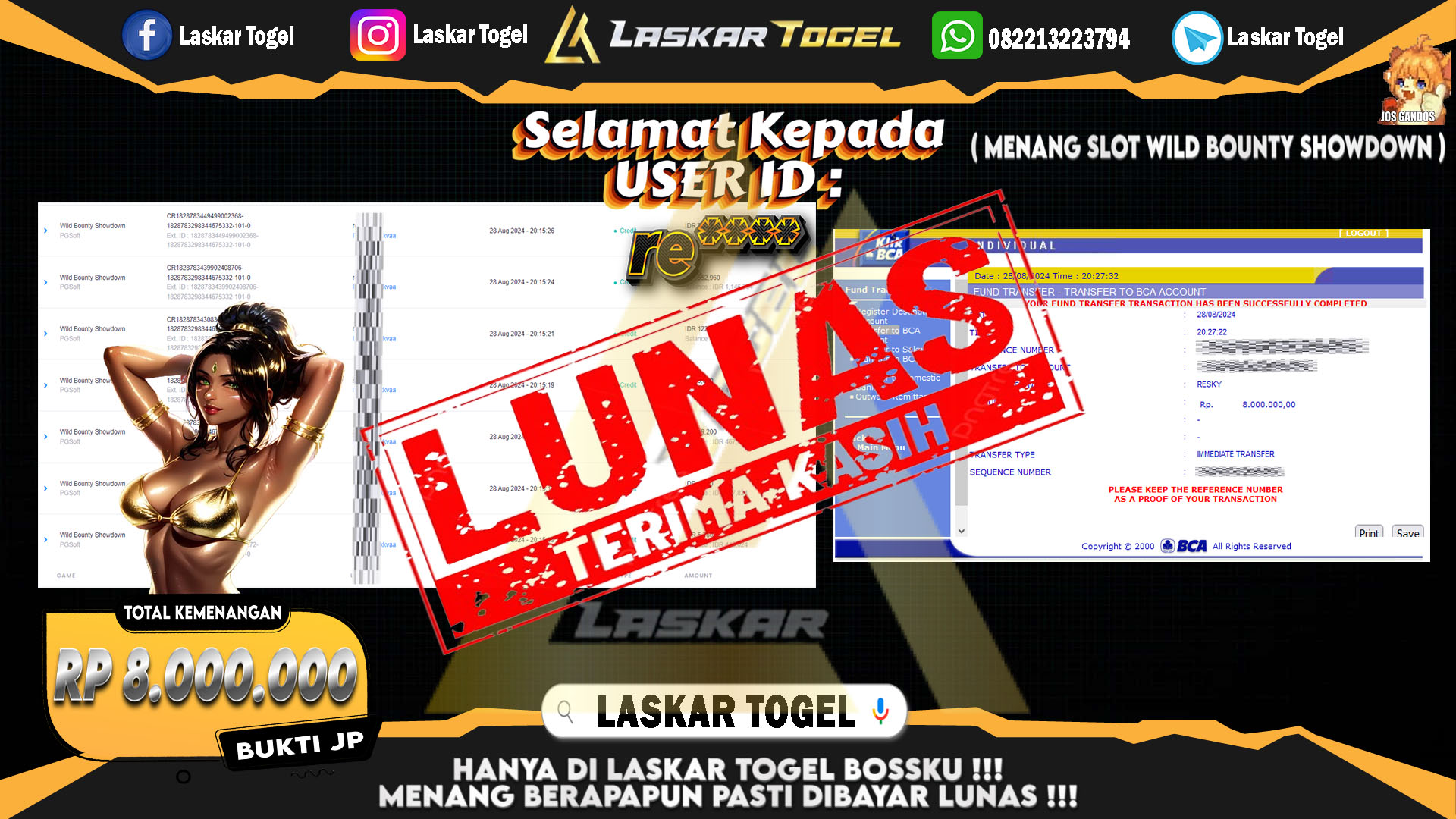 LASKARTOGEL-JACKPOT-SLOT-WILD-BOUNTY-SHOWDOWN-Rp.8.000.000