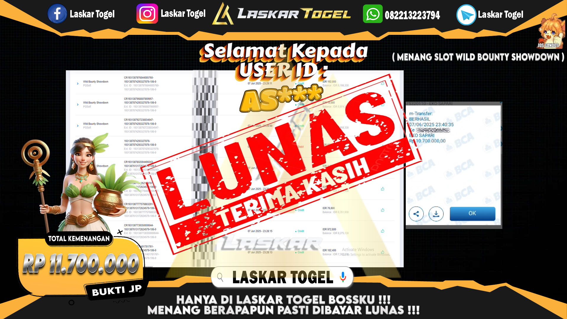 LASKARTOGEL-JACKPOT-SLOT-WILD-BOUNTY-SHOWDOWN-Rp.11.700.000
