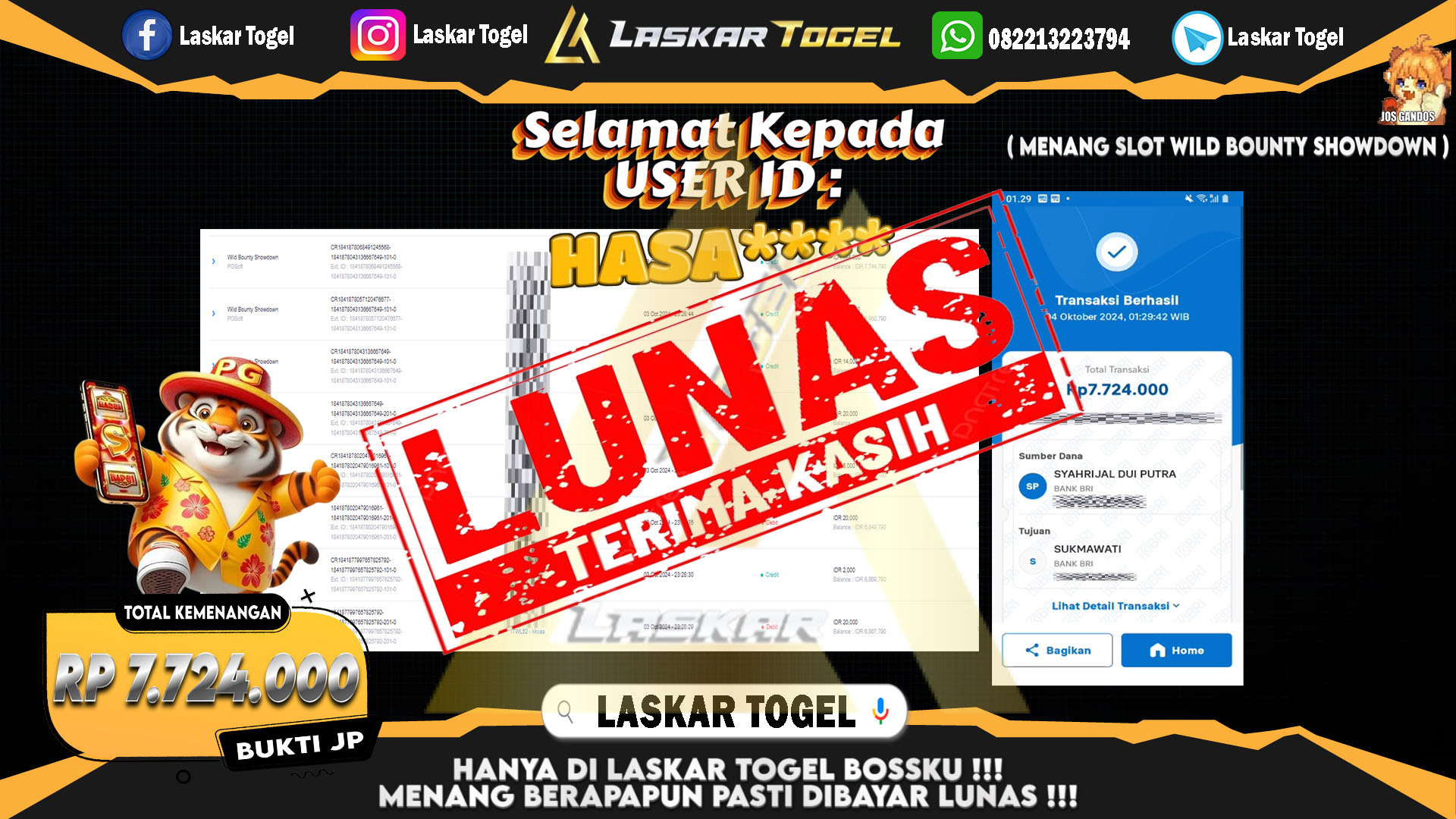 LASKARTOGEL-JACKPOT-SLOT-WILD-BOUNTY-SHOWDOWN-Rp.7.724.000