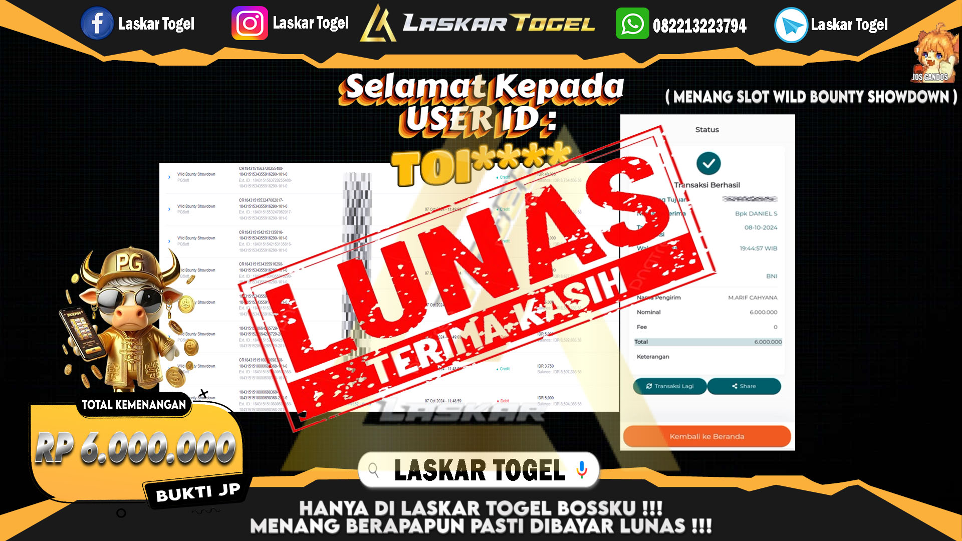LASKARTOGEL-JACKPOT-SLOT-WILD-BOUNTY-SHOWDOWN-Rp.6.000.000