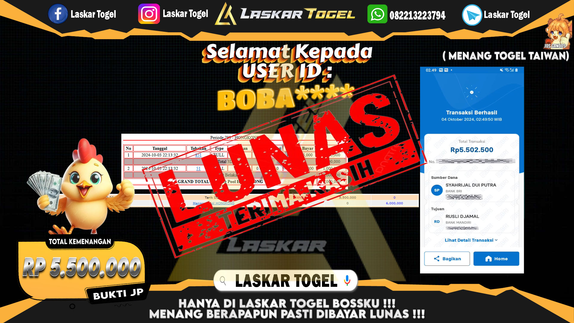 LASKARTOGEL-JACKPOT-TOGEL-TAIWAN-Rp.5.500.000