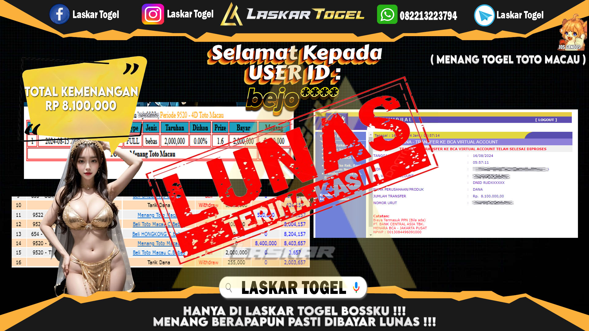LASKARTOGEL-JACKPOT-TOGEL-TOTO-MACAU-Rp.8.100.000