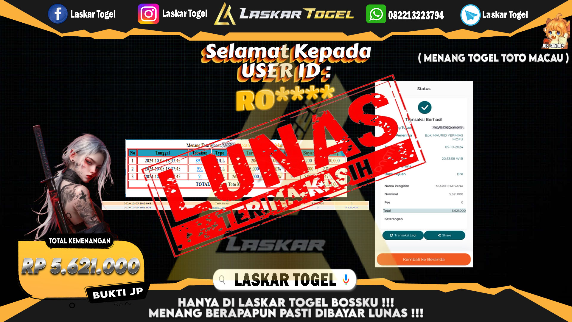 LASKARTOGEL-JACKPOT-TOGEL-TOTO-MACAU-Rp.5.621.000